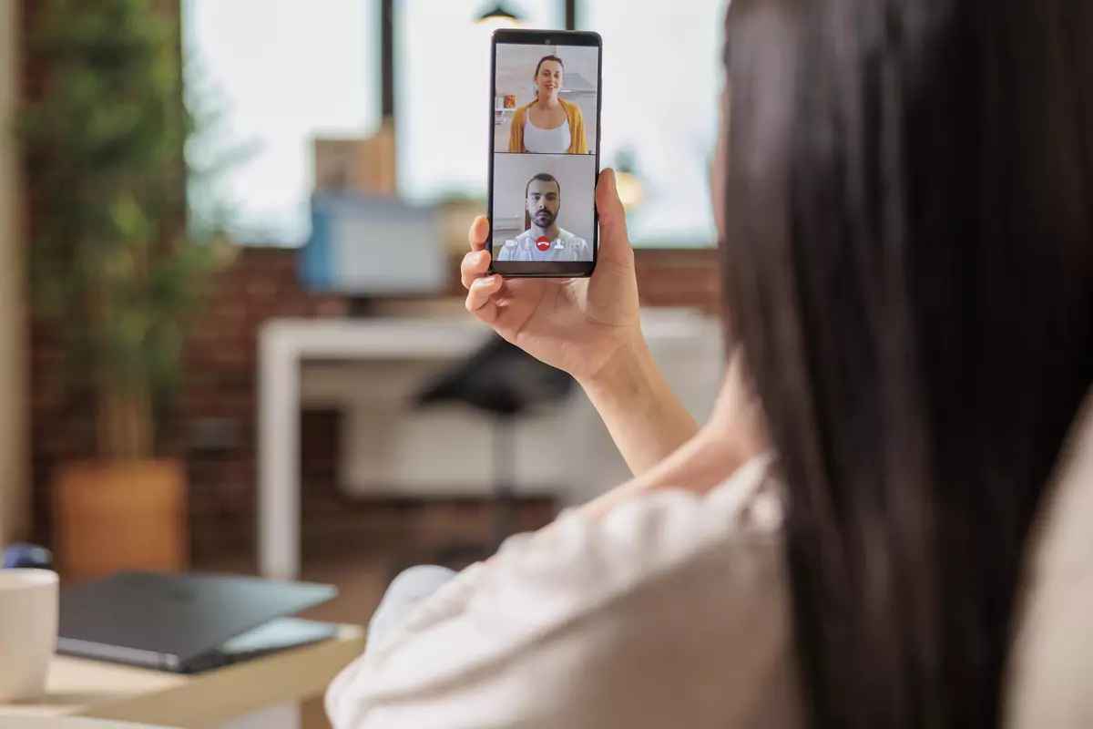 Mobile Telehealth Woman with Phone