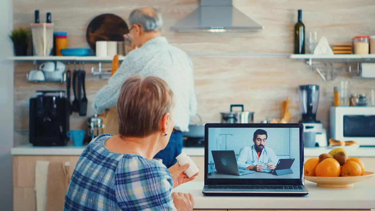 Senior Video Conference With Doctor